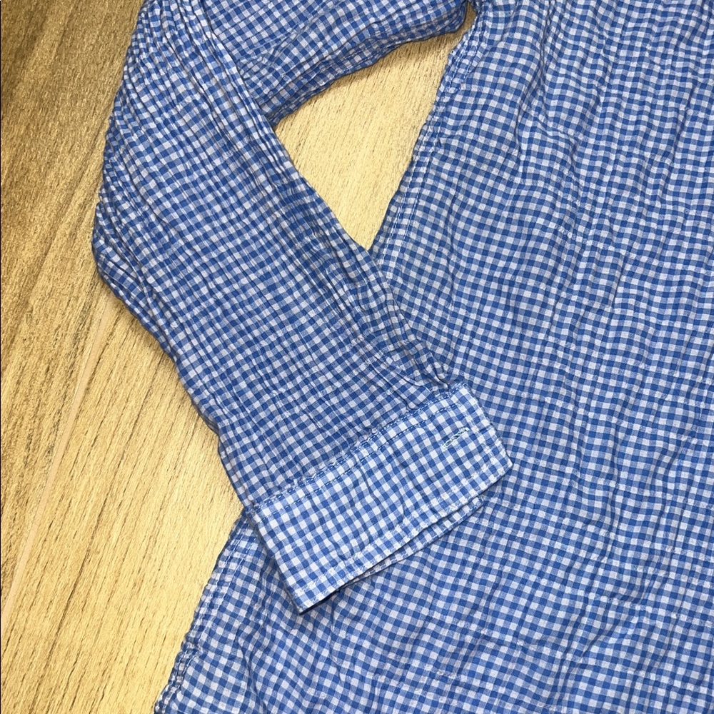 J. Mclaughlin Button Down Gingham Checkered Shirt - image 7
